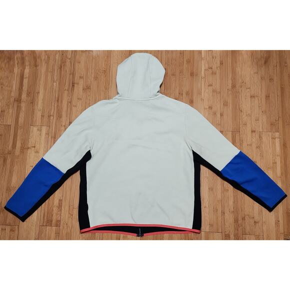 Nike Sportswear Tech Fleece Hoodie Men's XL Lime Ice Black Blue Zip CU4489-303 - Picture 8 of 8